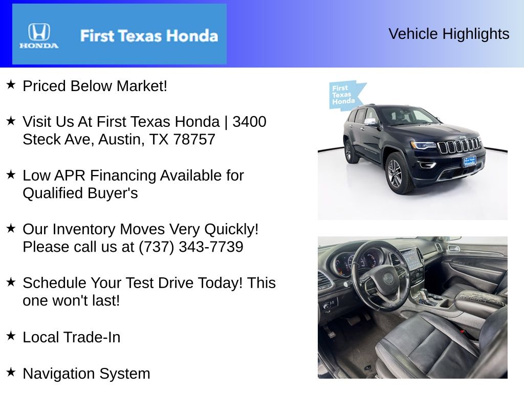 Used Car 2022 Jeep Grand Cherokee Wk  Limited For Sale Under $25,000 In Austin, Texas