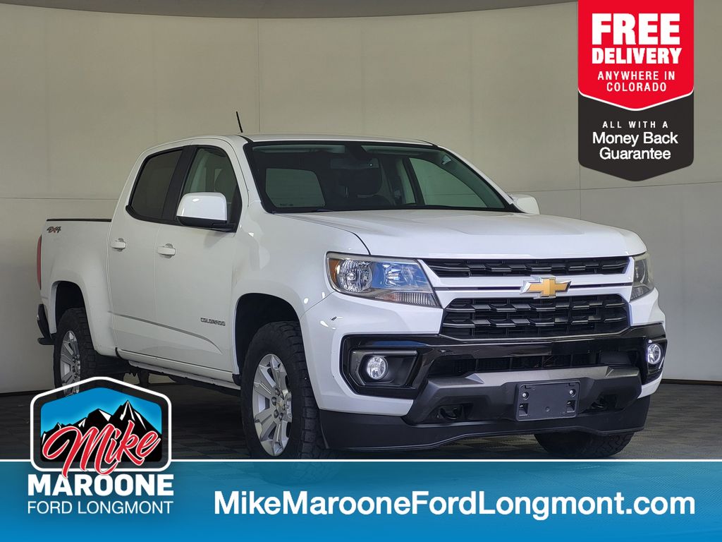 Summit White 2021 Chevrolet Colorado Pickup Truck Four-Wheel Drive 8-Speed Automatic
