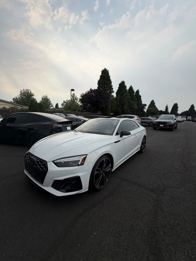 Glacier White Metallic/Black Roof 2023 Audi S5 Coupe All-Wheel Drive 8-Speed Automatic