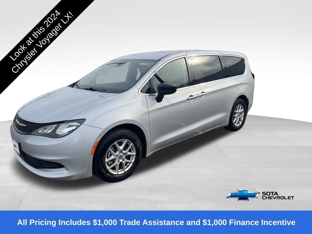 Silver Mist Clearcoat 2024 Chrysler Voyager LX FWD Minivan Front-Wheel Drive 9-Speed Automatic