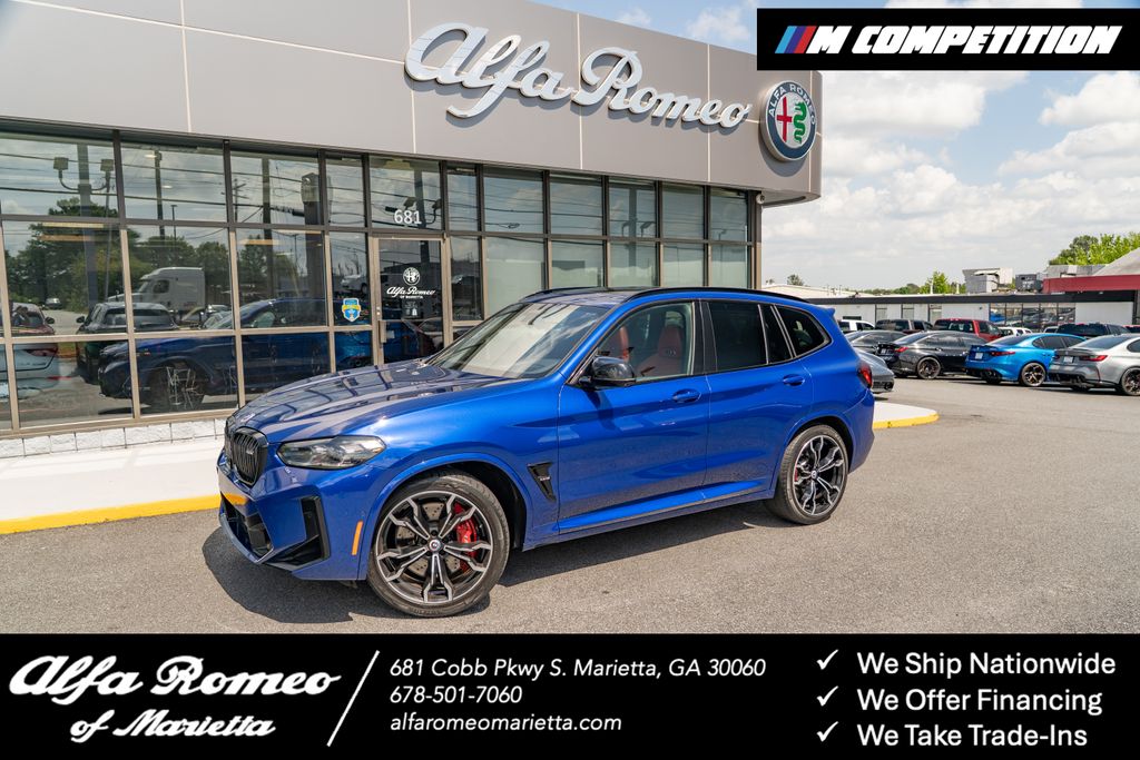 Marina Bay Blue Metallic 2023 BMW X3 M AWD SUV / Crossover All-Wheel Drive 8-Speed Automatic