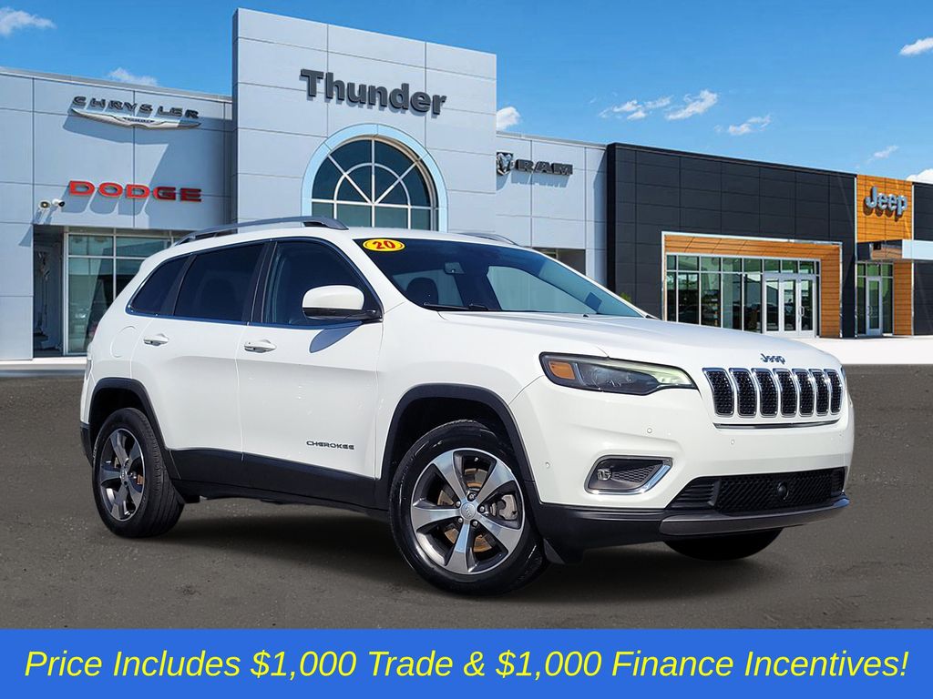 Bright White Clearcoat 2020 Jeep Cherokee Limited 4WD SUV / Crossover Four-Wheel Drive 9-Speed Automatic