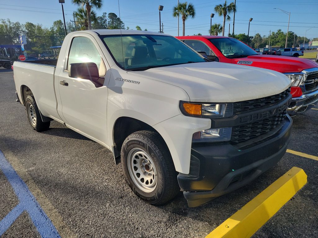 Summit White 2021 Chevrolet Silverado 1500 Work Truck Crew Cab LB RWD Pickup Truck 4X2 6-Speed Automatic Overdrive