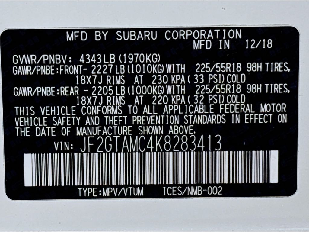 2019 Subaru Crosstrek 2.0i Limited