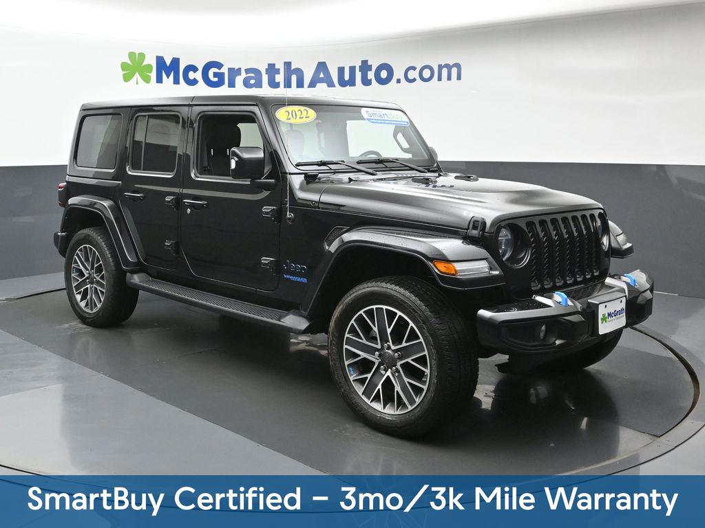 Used 2022 Black Jeep Unlimited Sahara High Altitude 4xe image 2