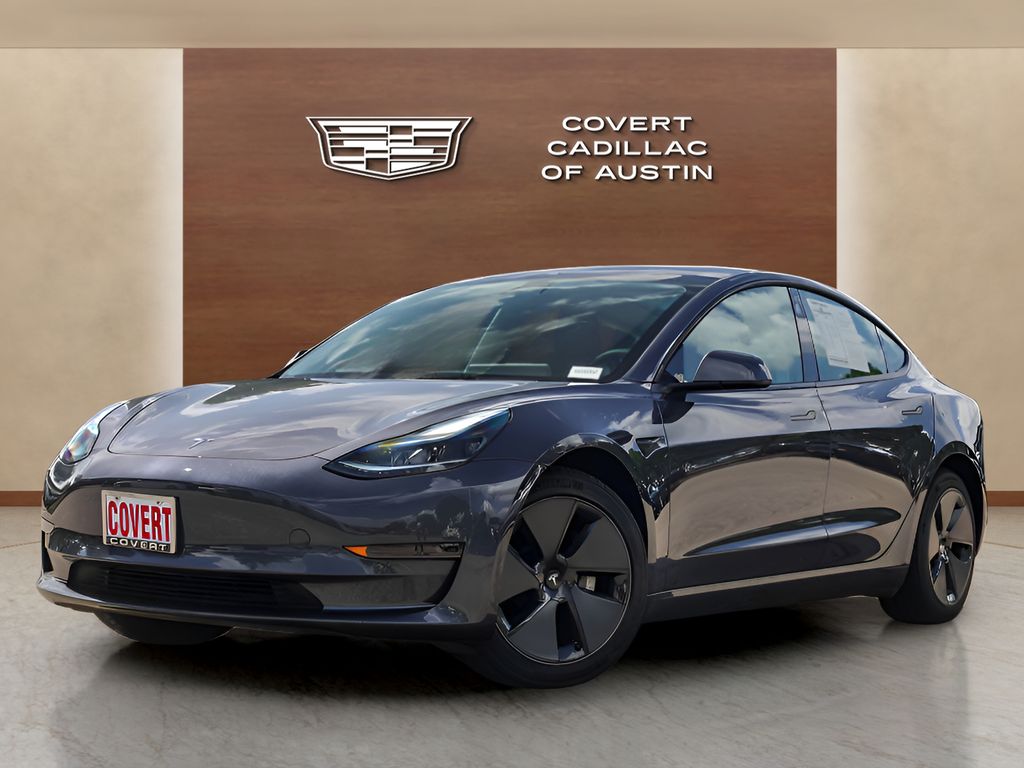 Gray 2023 Tesla Model 3 RWD Sedan Rear-Wheel Drive 1-Speed Automatic