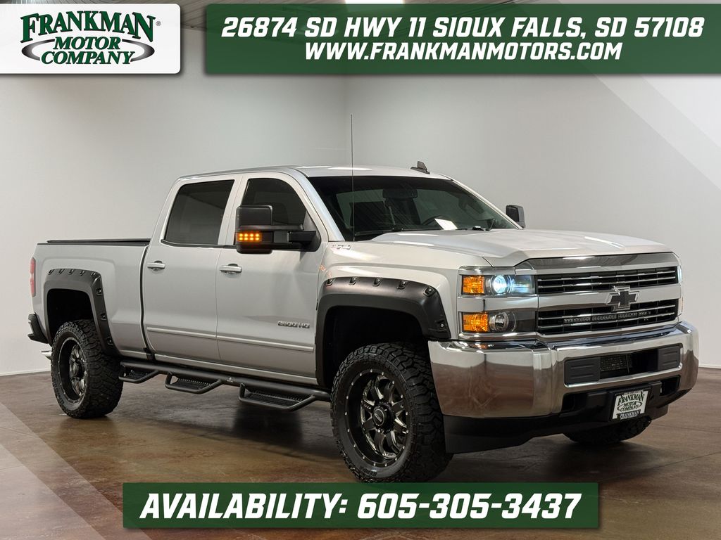 Silver Ice Metallic 2016 Chevrolet Silverado 2500HD LT Crew Cab 4WD Pickup Truck Four-Wheel Drive 6-Speed Automatic Overdrive