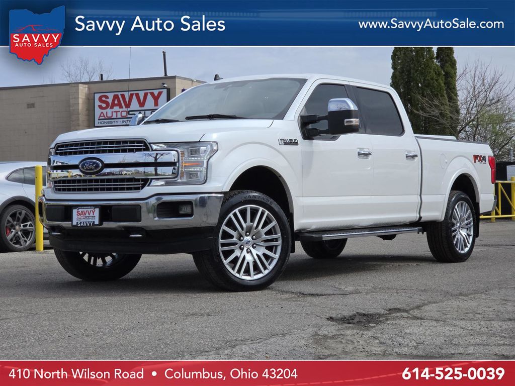 White 2019 Ford F-150 Lariat SuperCrew 4WD Pickup Truck Four-Wheel Drive Automatic