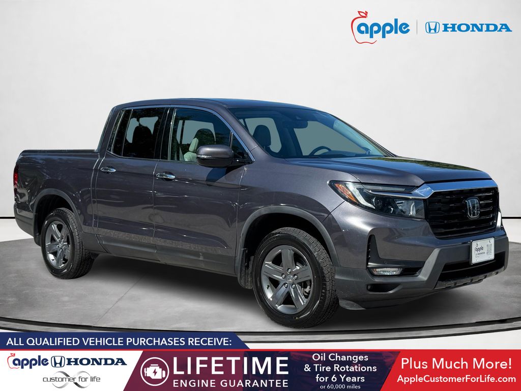 Gray 2021 Honda Ridgeline Pickup Truck All-Wheel Drive 9-Speed Automatic