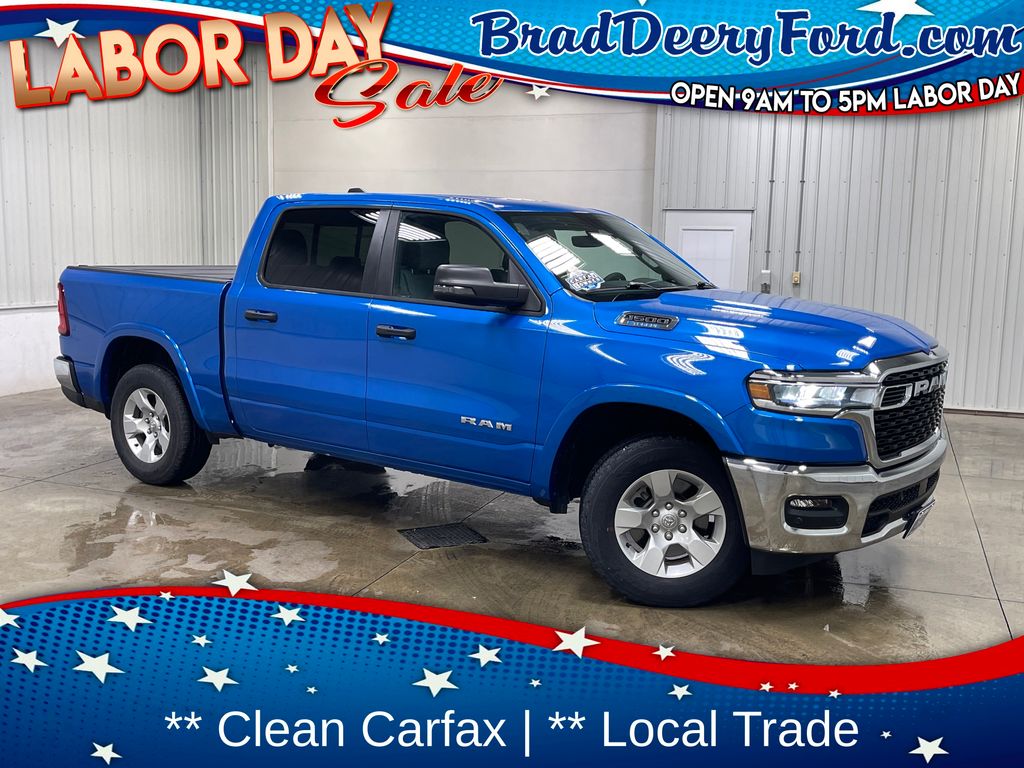 Hydro Blue Pearlcoat 2025 RAM 1500 Pickup Truck Four-Wheel Drive 8-Speed Automatic