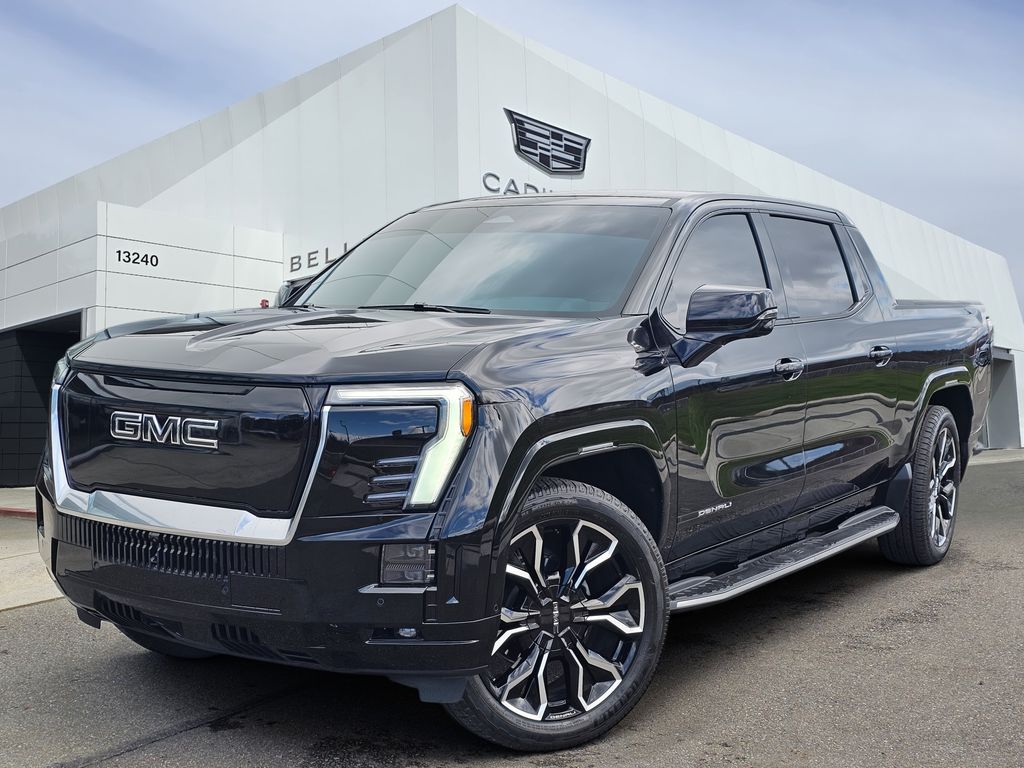 Onyx Black 2025 GMC Sierra EV Denali Crew Cab (Max Range) e4WD Pickup Truck All-Wheel Drive 1-Speed Automatic