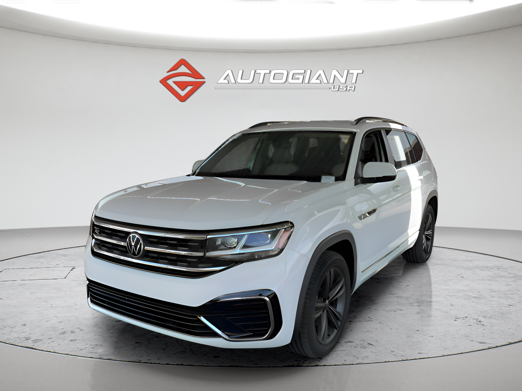 White 2021 Volkswagen Atlas V6 SE R-Line FWD with Technology SUV / Crossover Front-Wheel Drive 8-Speed Automatic