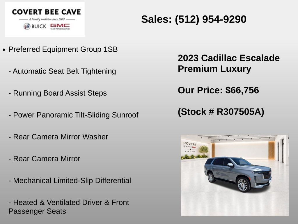 Used Car 2023 Cadillac Escalade  Premium Luxury For Sale Under $70,000 In Austin, Texas