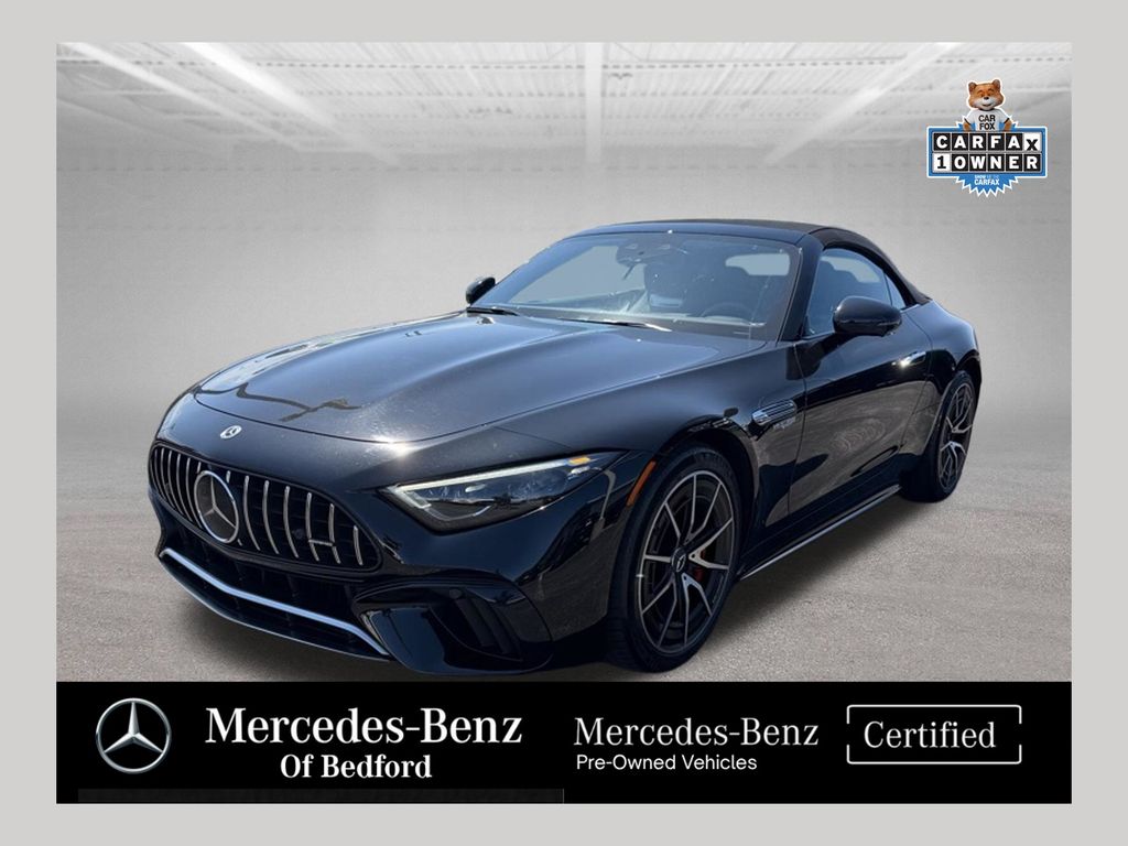 Obsidian Black Metallic 2022 Mercedes-Benz SL-Class Convertible All-Wheel Drive 9-Speed Automatic