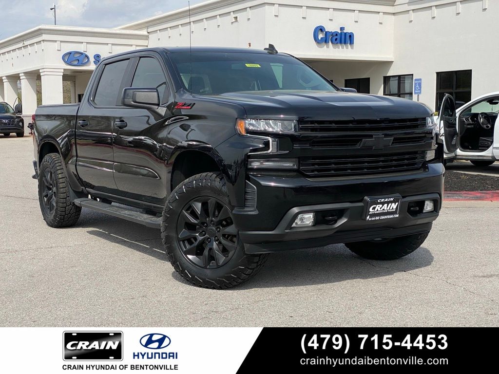 Black 2021 Chevrolet Silverado 1500 RST Crew Cab 4WD Pickup Truck Four-Wheel Drive 8-Speed Automatic