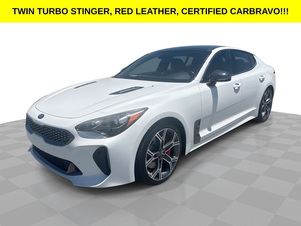 Snow White Pearl 2018 Kia Stinger GT1 RWD Sedan Rear-Wheel Drive 8-Speed Automatic
