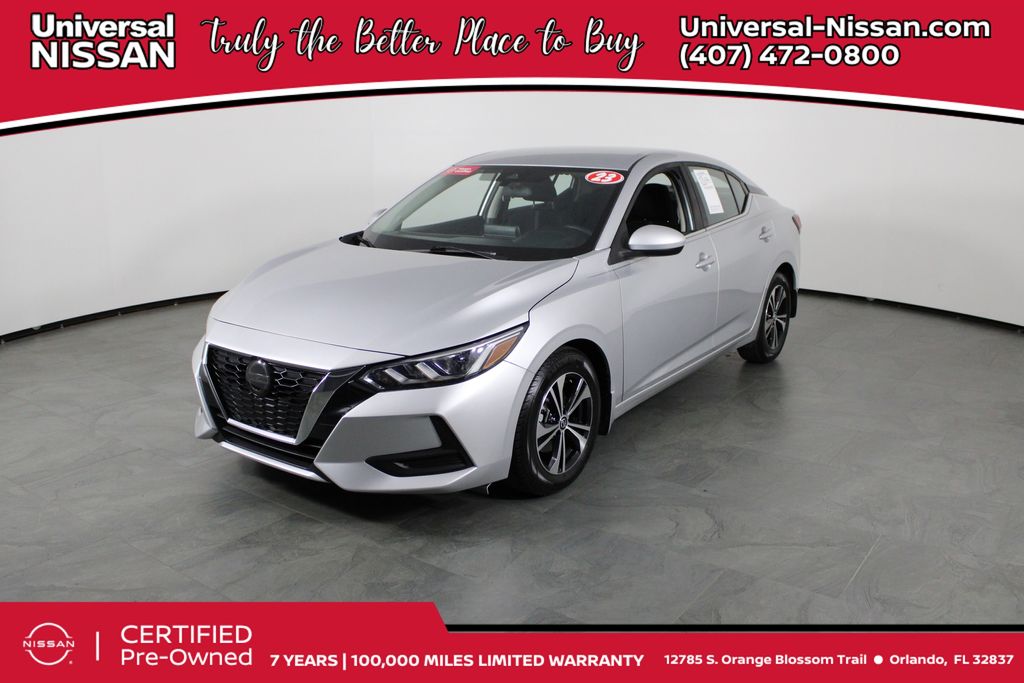 Brilliant Silver Metallic 2023 Nissan Sentra SV FWD Sedan Front-Wheel Drive Continuously Variable Transmission