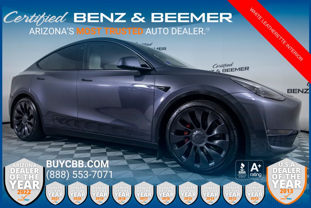 Gray 2022 Tesla Model Y Performance AWD SUV / Crossover All-Wheel Drive 1-Speed Automatic