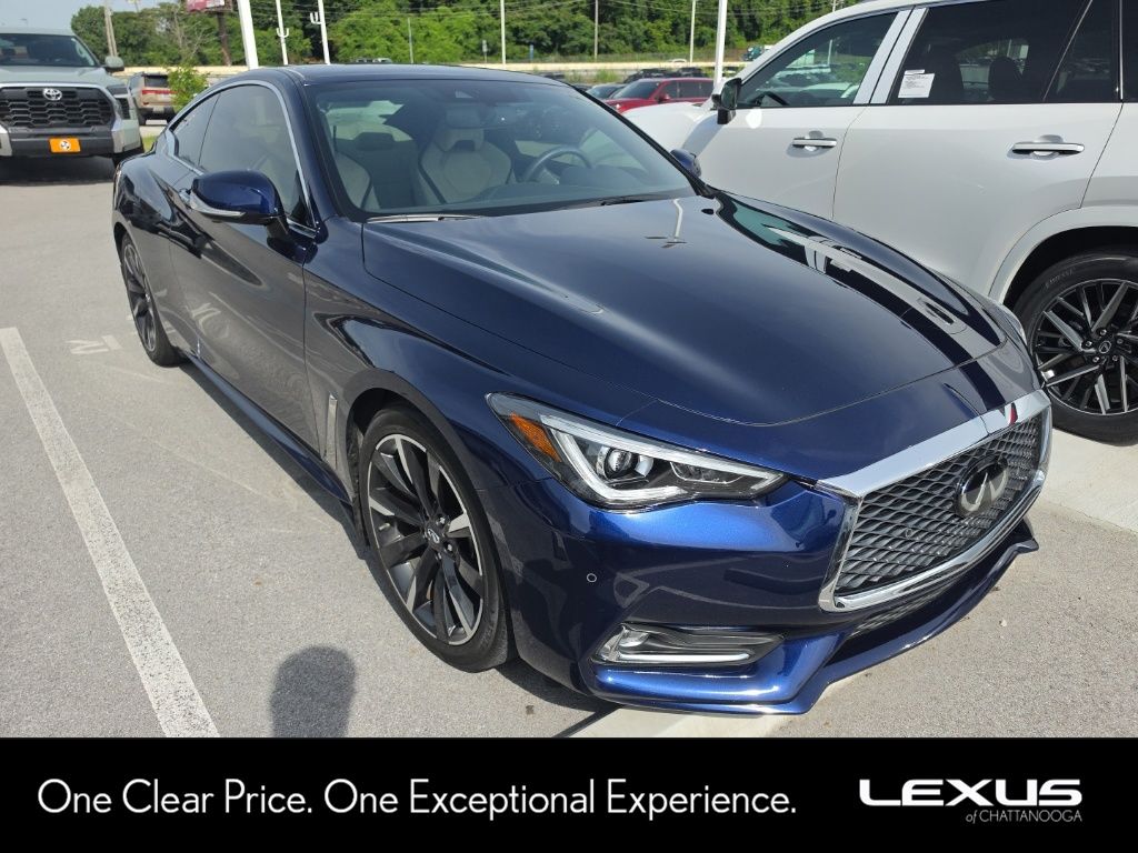 Grand Blue 2022 INFINITI Q60 Coupe Rear-Wheel Drive 7-Speed Automatic