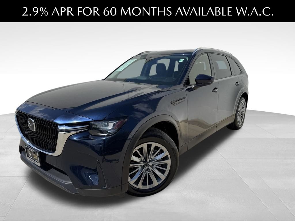 Deep Crystal Blue Mica 2024 Mazda CX-90 3.3 Turbo Preferred Plus AWD SUV / Crossover All-Wheel Drive 8-Speed Automatic