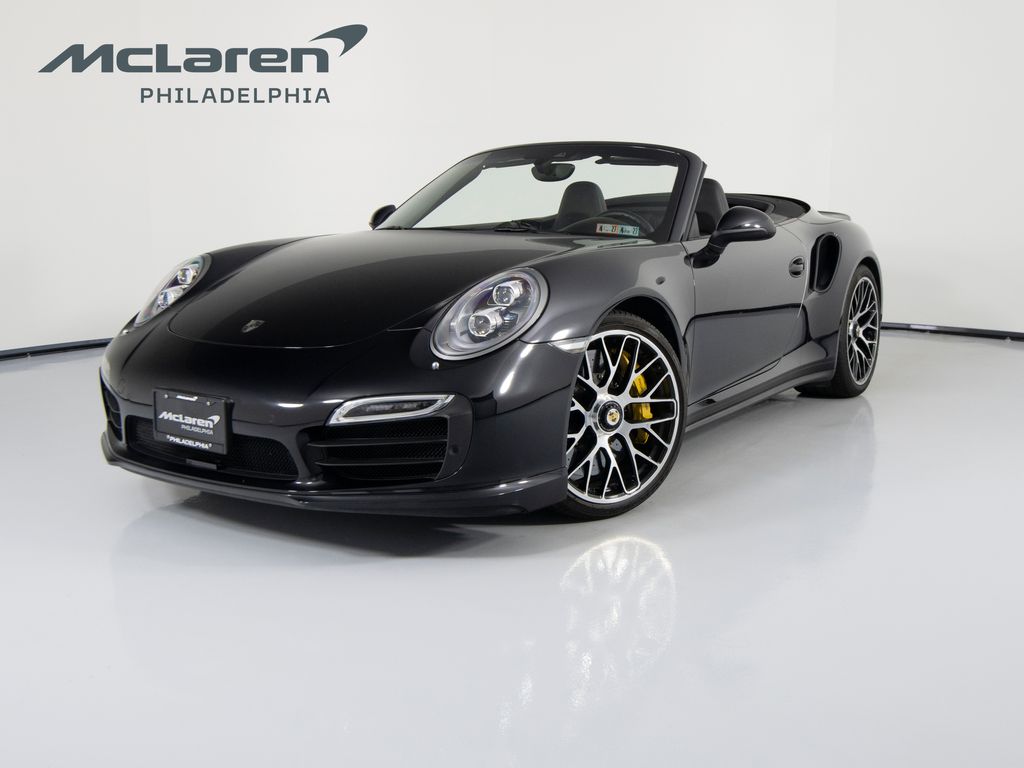 Jet Black Metallic 2015 Porsche 911 Turbo S Cabriolet AWD Convertible All-Wheel Drive 7-Speed Automatic