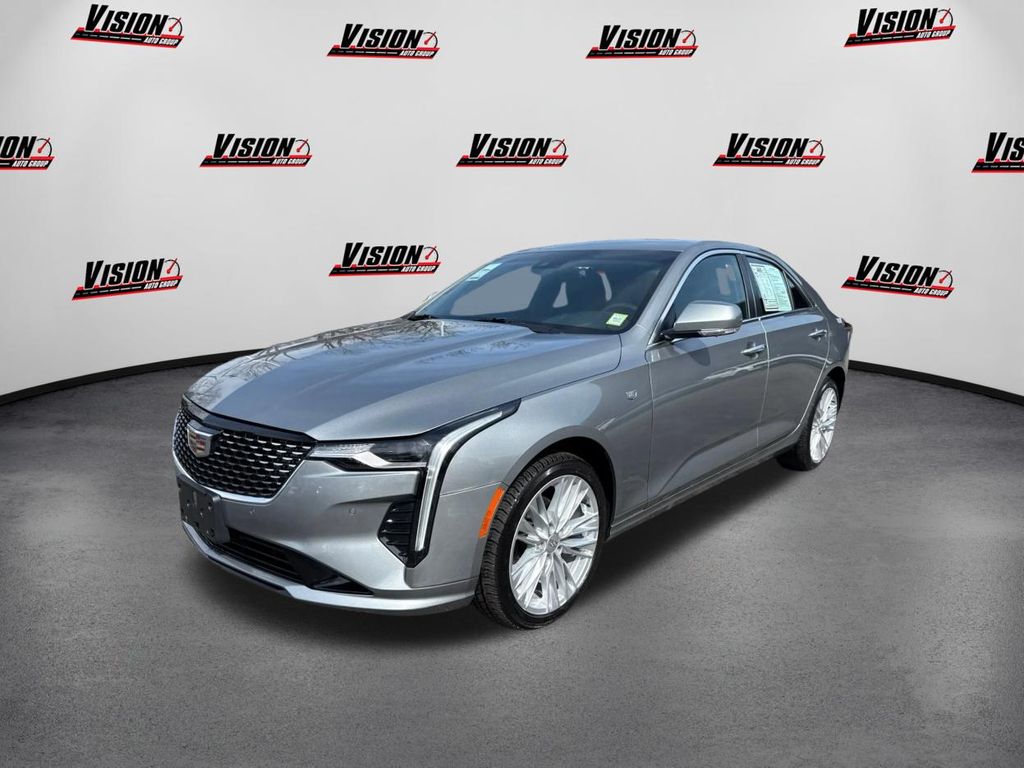 Argent Silver Metallic 2023 Cadillac CT4 Premium Luxury AWD Sedan All-Wheel Drive 8-Speed Automatic