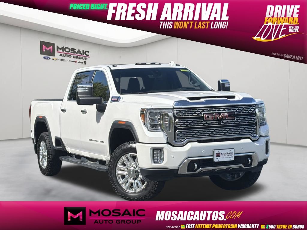 White Frost Tricoat 2020 GMC Sierra 3500HD Pickup Truck Four-Wheel Drive Automatic