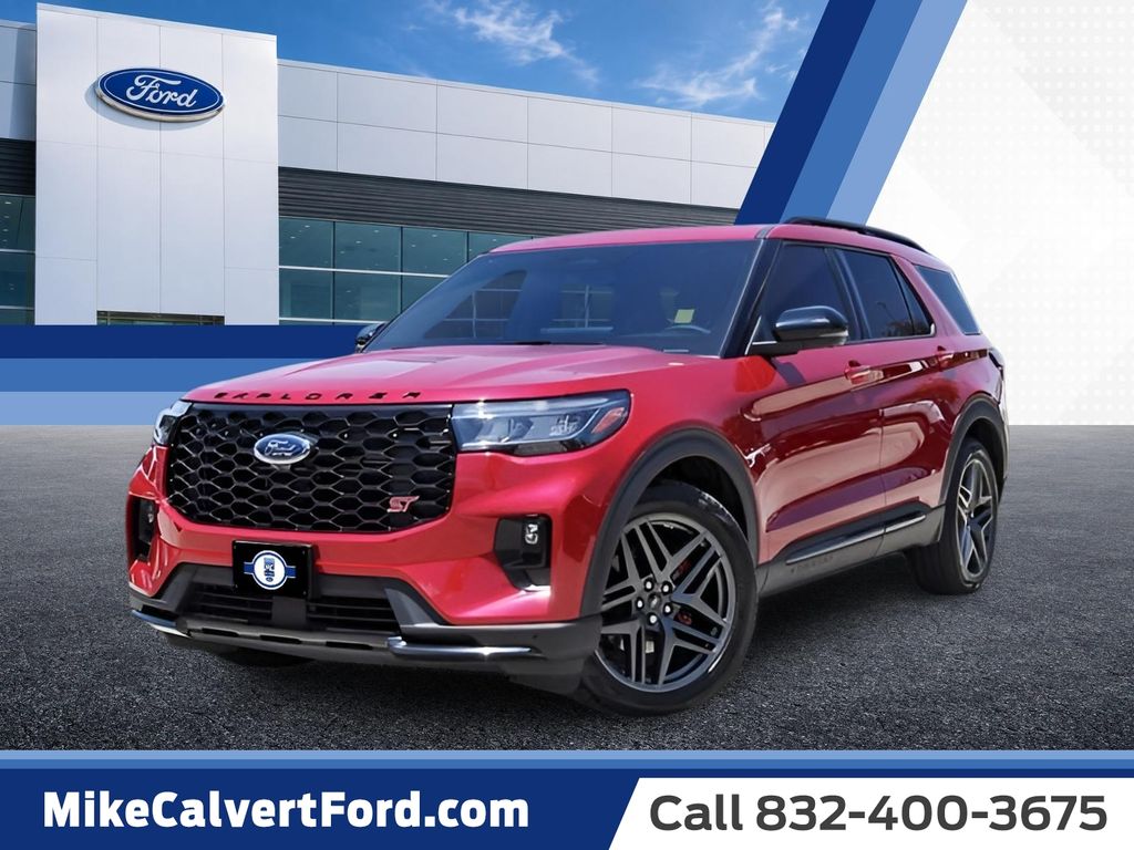 Red Metallic 2025 Ford Explorer SUV / Crossover All-Wheel Drive Automatic
