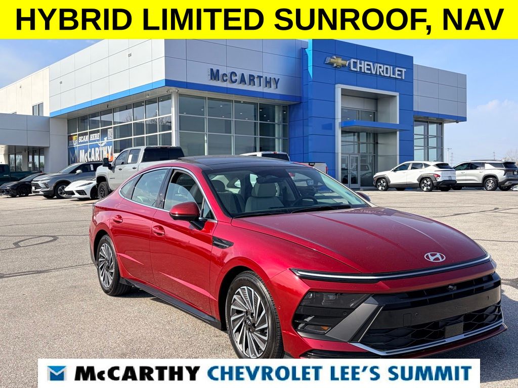 Ultimate red 2024 Hyundai Sonata Hybrid Limited FWD Sedan Front-Wheel Drive 6-Speed Automatic