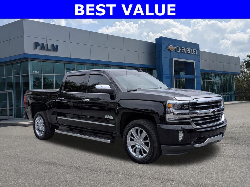 Black 2016 Chevrolet Silverado 1500 High Country Crew Cab 4WD Pickup Truck Four-Wheel Drive 8-Speed Automatic Overdrive