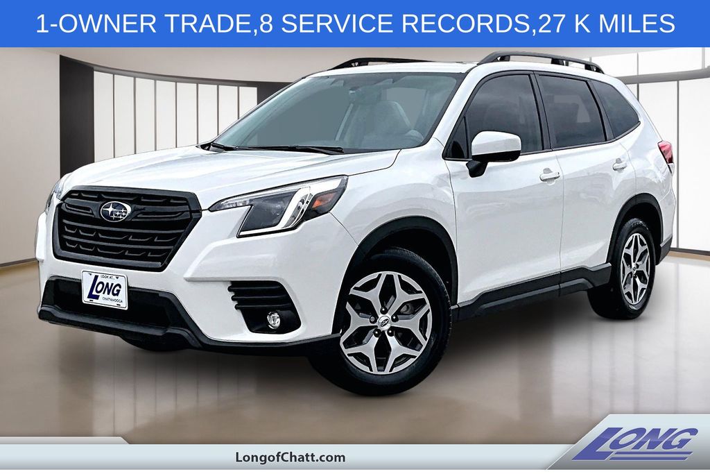 Crystal White Pearl 2024 Subaru Forester Premium Crossover AWD SUV / Crossover All-Wheel Drive Continuously Variable Transmission