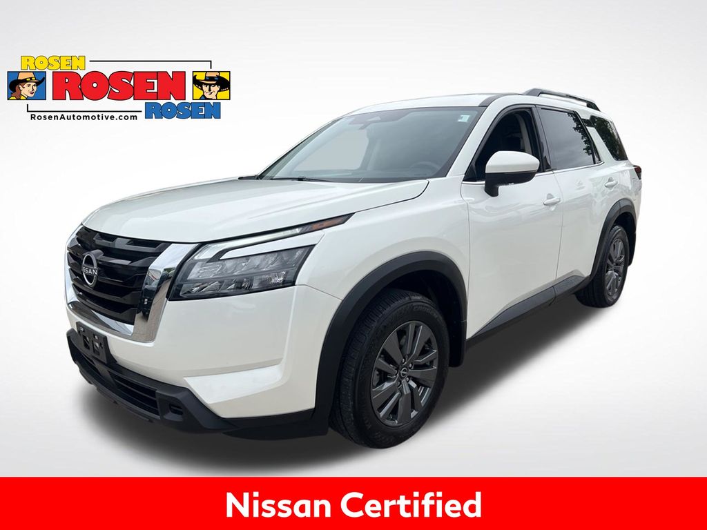 Pearl White Tricoat 2024 Nissan Pathfinder SUV / Crossover All-Wheel Drive 9-Speed Automatic