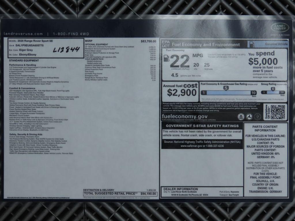 Thumbnail: 2025 Land Rover Range Rover Sport - 9