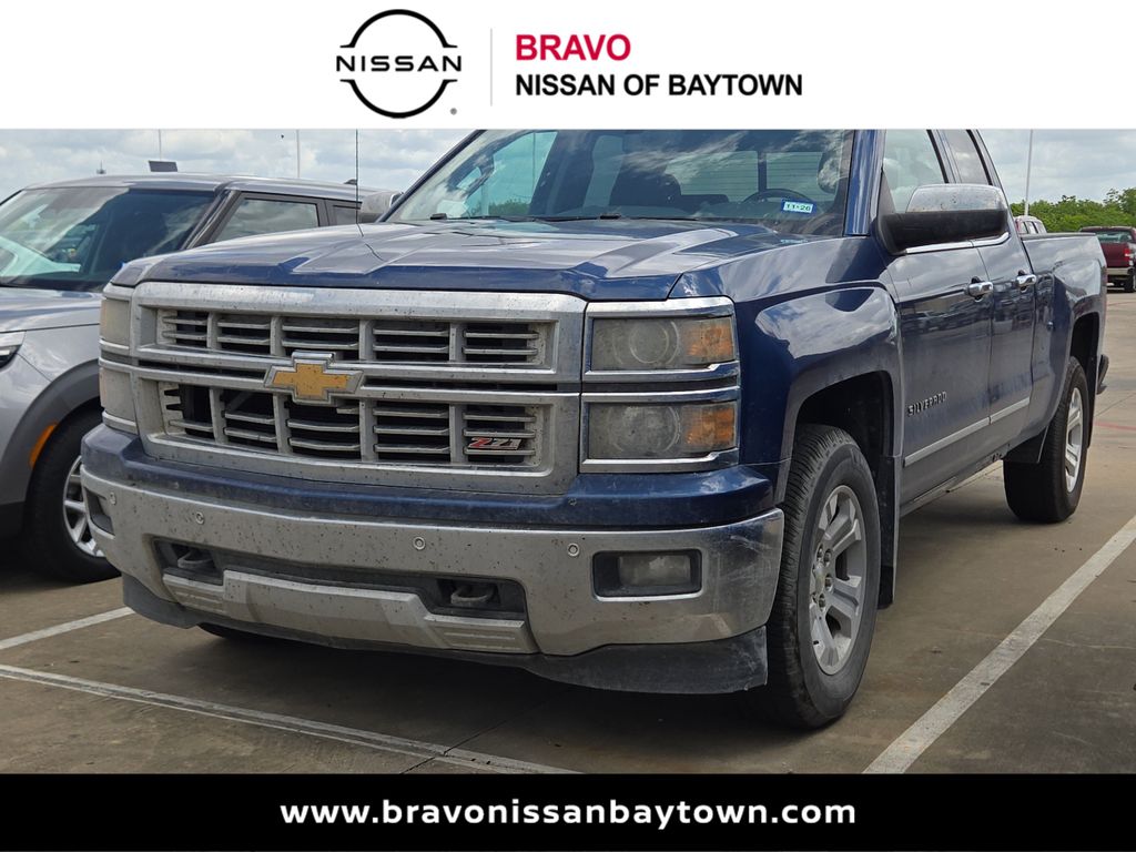 Deep Ocean Blue Metallic 2015 Chevrolet Silverado 1500 LTZ Double Cab 4WD Pickup Truck Four-Wheel Drive 6-Speed Automatic Overdrive