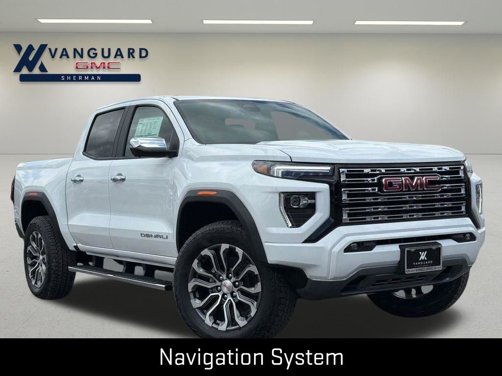 Summit White 2026 GMC Canyon Denali Crew Cab 4WD Pickup Truck Four-Wheel Drive 8-Speed Automatic