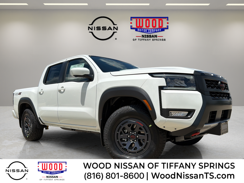 Glacier White 2026 Nissan Frontier Pickup Truck Four-Wheel Drive 9-Speed Automatic Overdrive
