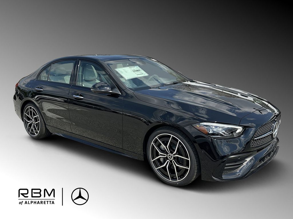 Black 2026 Mercedes-Benz C-Class C 300 RWD Sedan Rear-Wheel Drive 9-Speed Automatic
