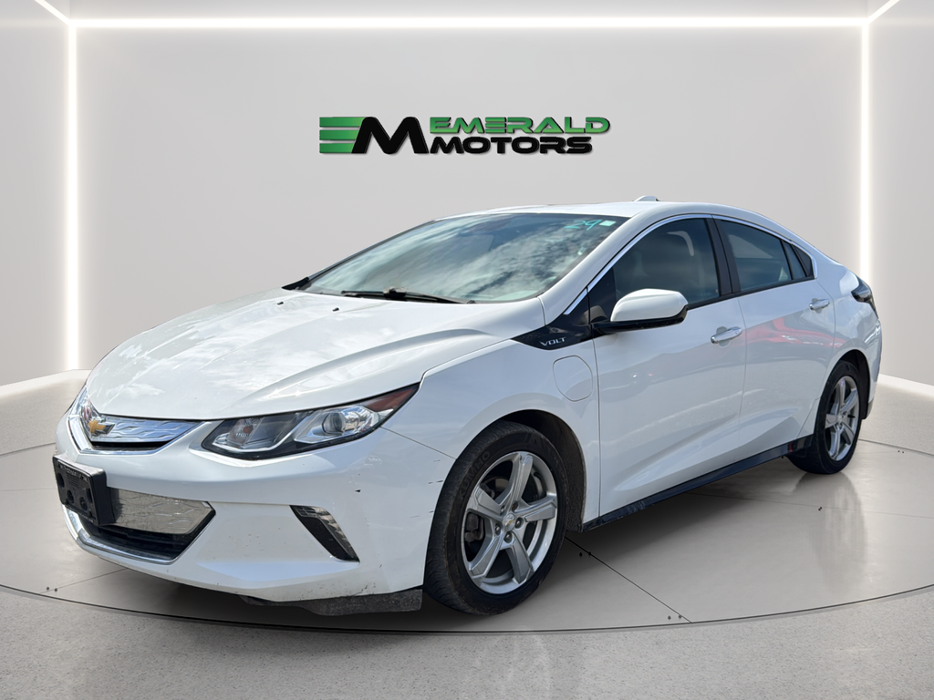 White 2018 Chevrolet Volt LT FWD Hatchback Front-Wheel Drive Automatic