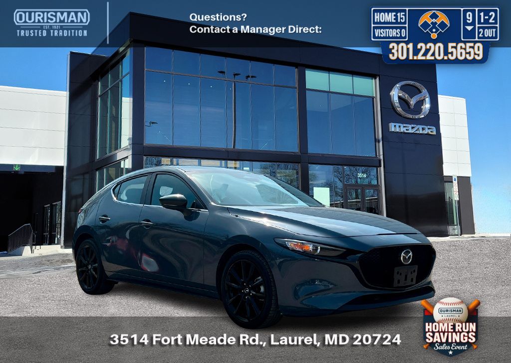 Gray Metallic 2024 Mazda MAZDA3 2.5 S Carbon Edition Hatchback AWD Hatchback All-Wheel Drive 6-Speed Automatic