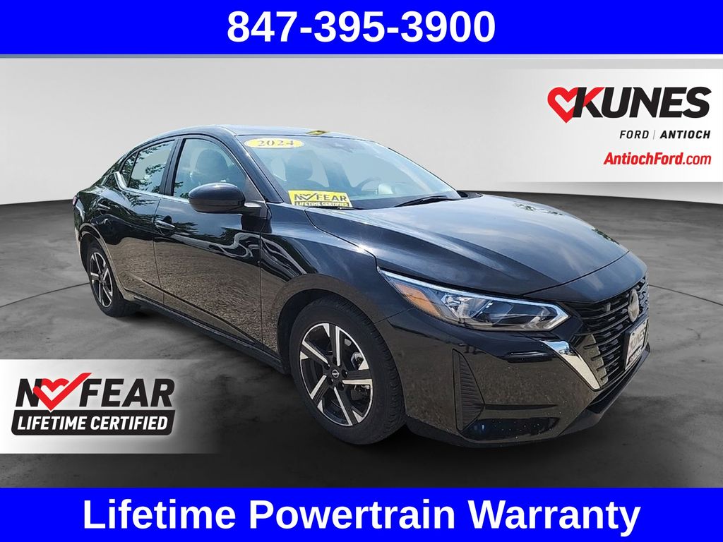 Super Black 2024 Nissan Sentra Sedan Front-Wheel Drive Continuously Variable Transmission