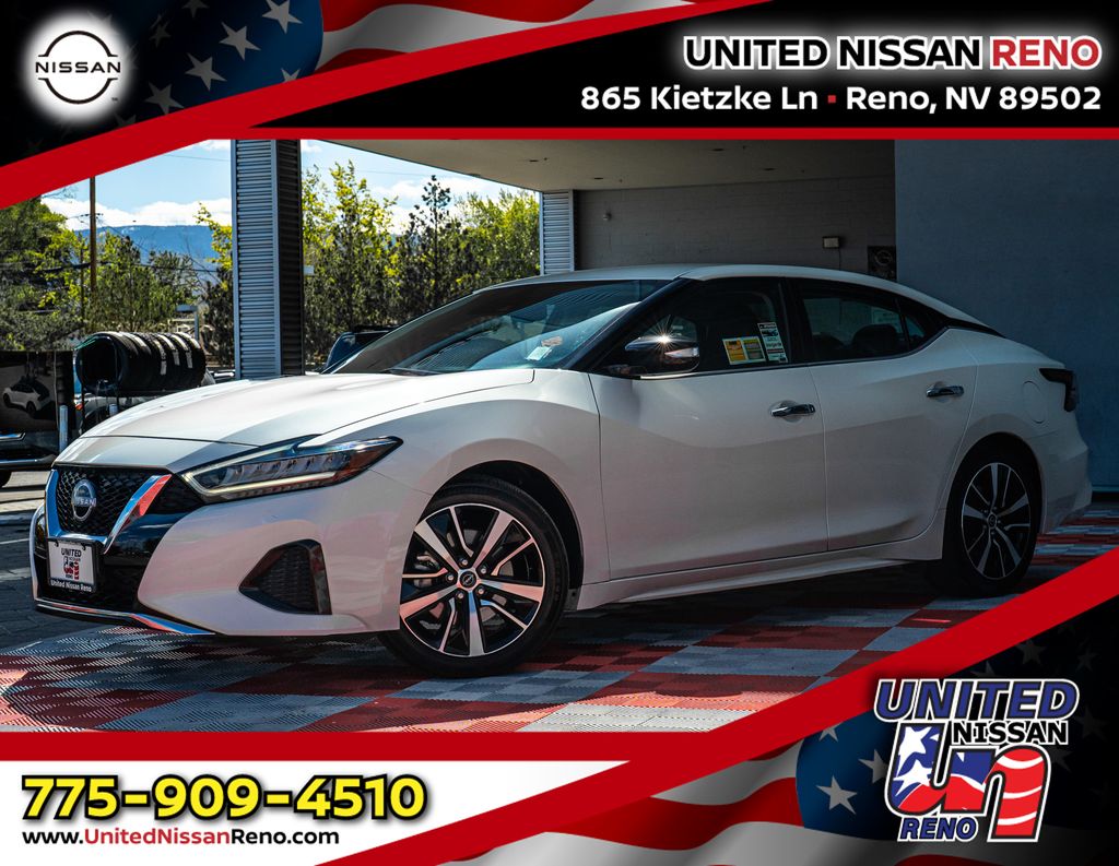 Pearl White Tricoat 2023 Nissan Maxima Sedan Front-Wheel Drive Continuously Variable Transmission