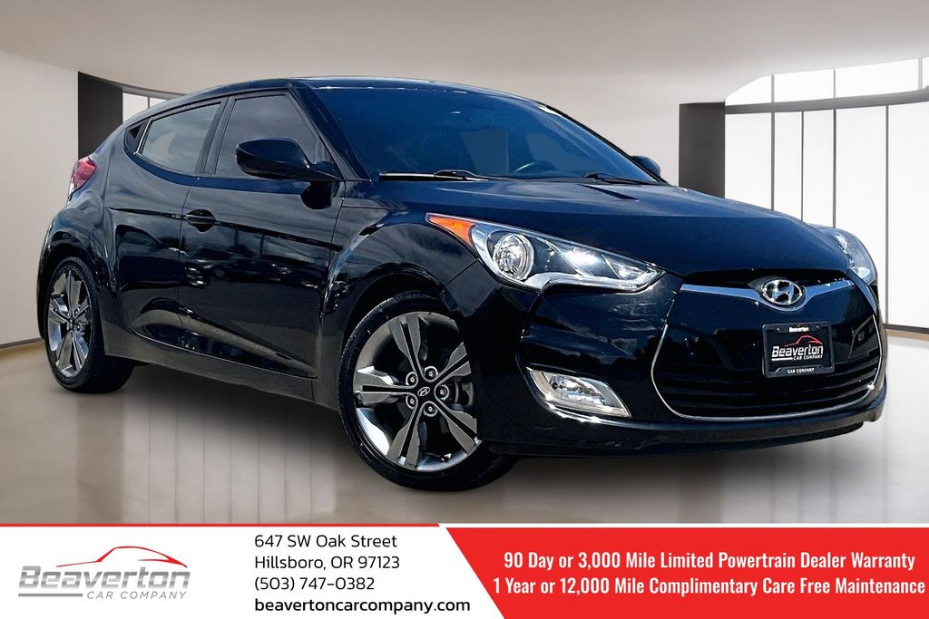 Ultra Black Pearl 2016 Hyundai Veloster Coupe Front-Wheel Drive 6-Speed Dual Clutch