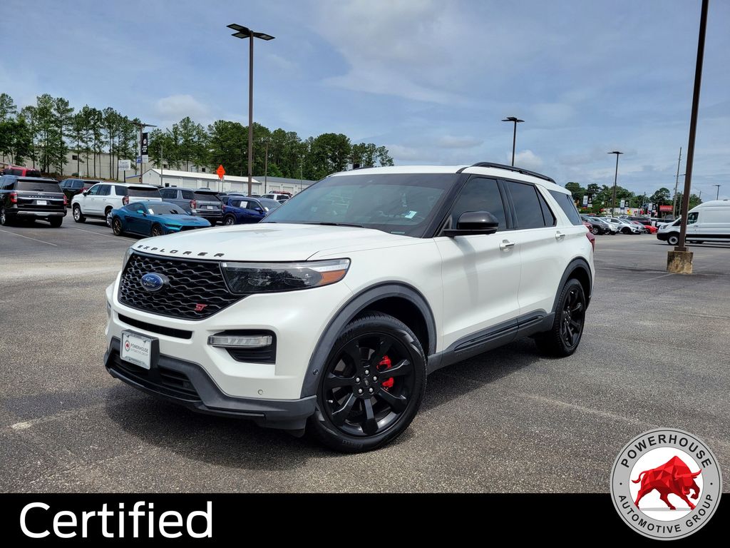 White Metallic 2020 Ford Explorer ST AWD SUV / Crossover All-Wheel Drive Automatic