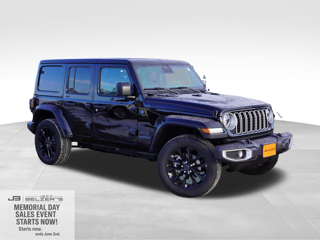 Black Clearcoat 2025 Jeep Wrangler 4xe Sahara 4WD SUV / Crossover Four-Wheel Drive 8-Speed Automatic
