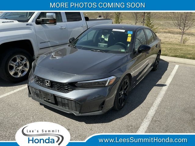 Meteorite Gray Metallic 2025 Honda Civic Sport FWD Sedan Front-Wheel Drive Continuously Variable Transmission
