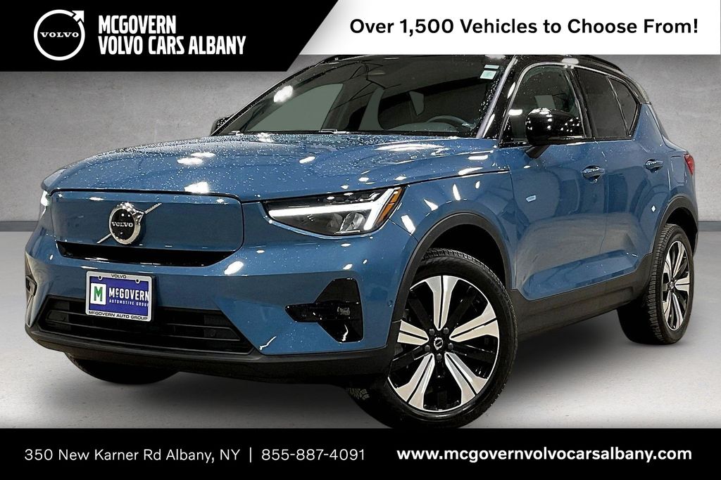 Fjord Blue Metallic 2023 Volvo XC40 Recharge Twin Plus eAWD SUV / Crossover All-Wheel Drive 1-Speed Automatic