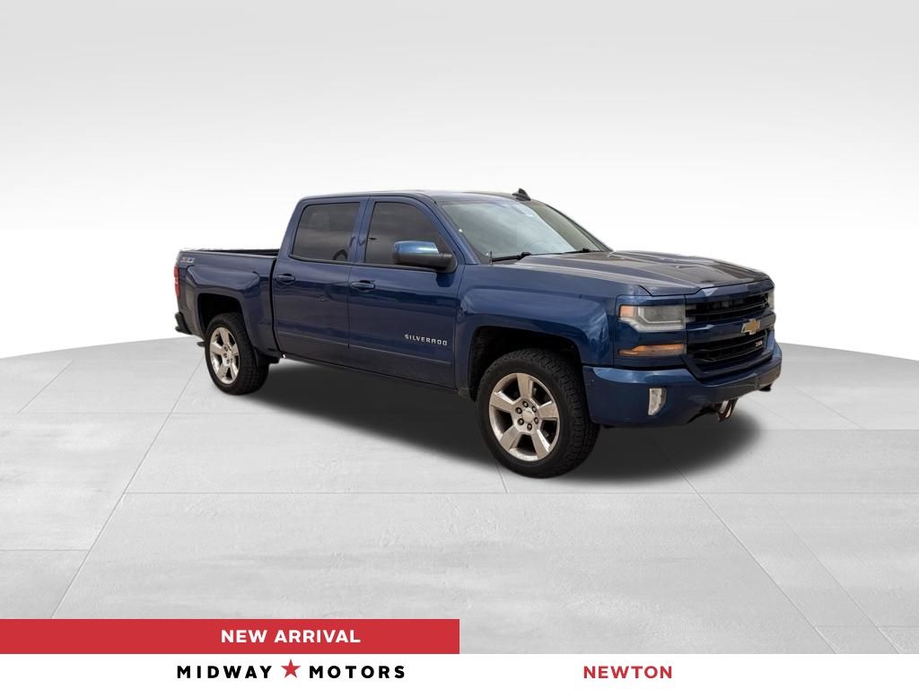 Deep Ocean Blue 2016 Chevrolet Silverado 1500 LT Crew Cab 4WD Pickup Truck Four-Wheel Drive 6-Speed Automatic Overdrive