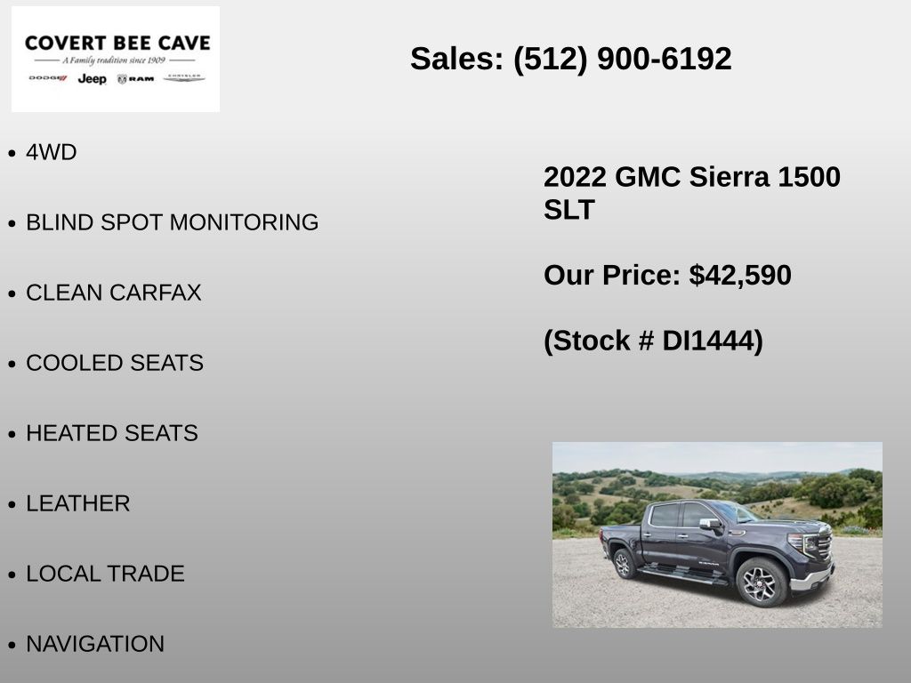 Used Car 2022 Gmc Sierra 1500  Slt For Sale Under $50,000 In Austin, Texas