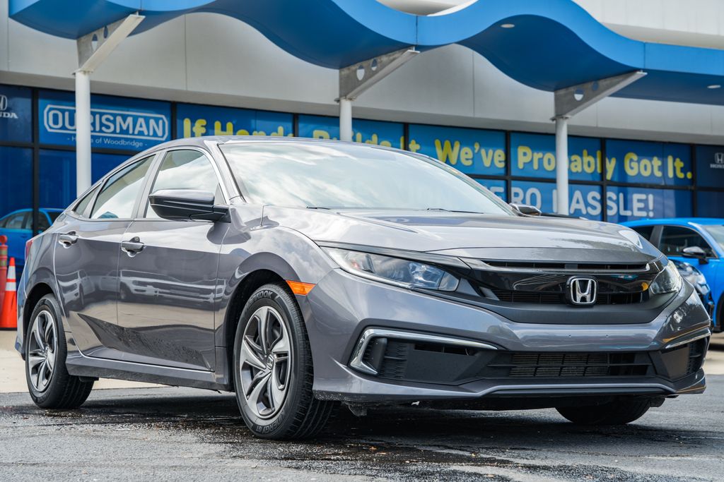Gray 2020 Honda Civic Sedan Front-Wheel Drive Continuously Variable Transmission