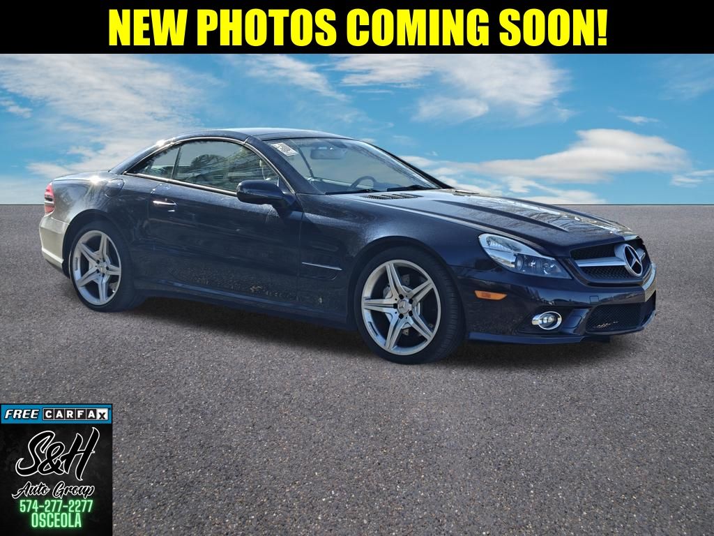 Blue 2009 Mercedes-Benz SL-Class SL 550 Convertible Rear-Wheel Drive 7-Speed Automatic